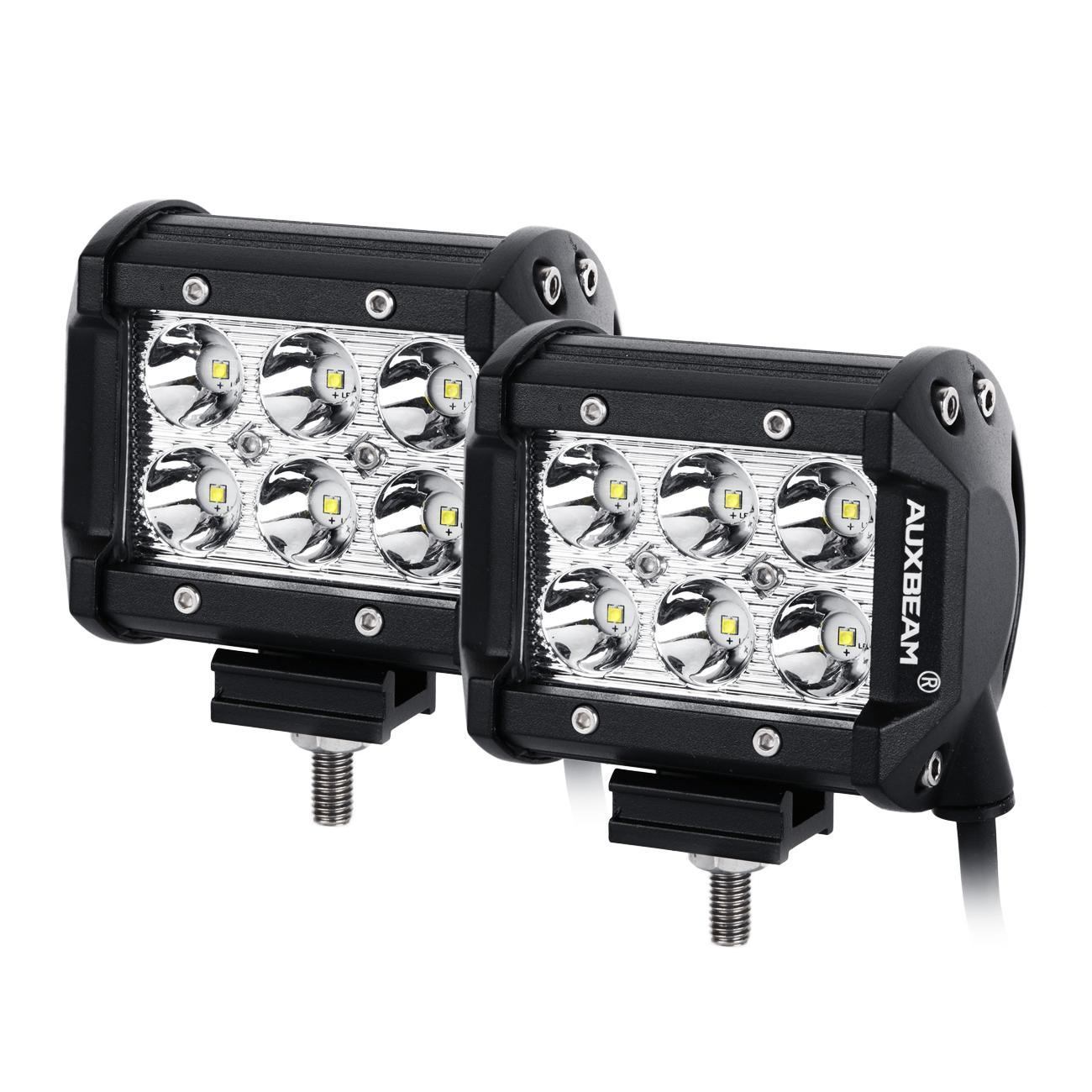 4 inch Classic-SM Series Dual Row LED PODS White Spot/Flood Beam with Wiring Harness