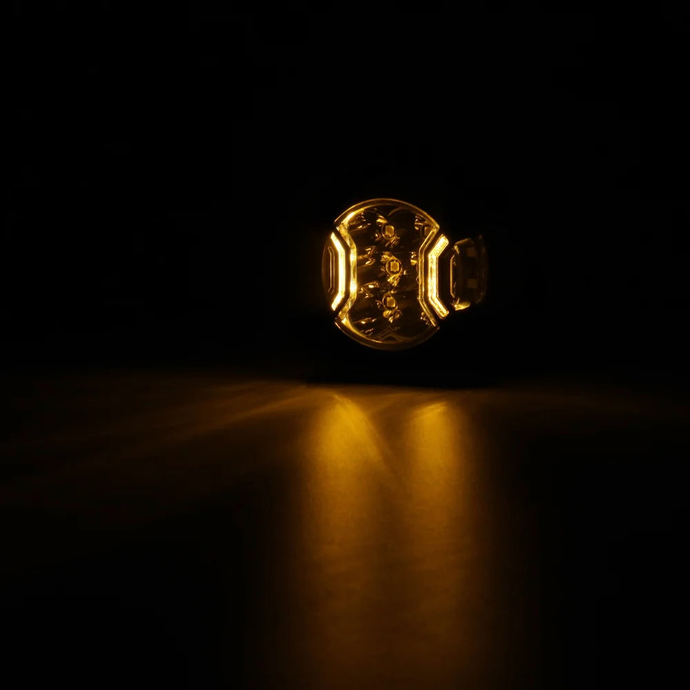 V-ULTRA Series | 3 Inch 108W LED Side Shooter White Pod Lights with Amber DRL