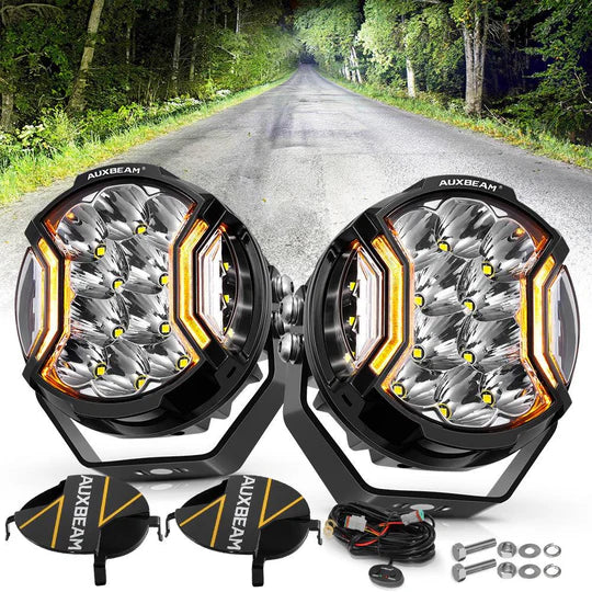 V-ULTRA Series | 5 Inch 172W LED Side Shooter White Pod Lights with Amber DRL