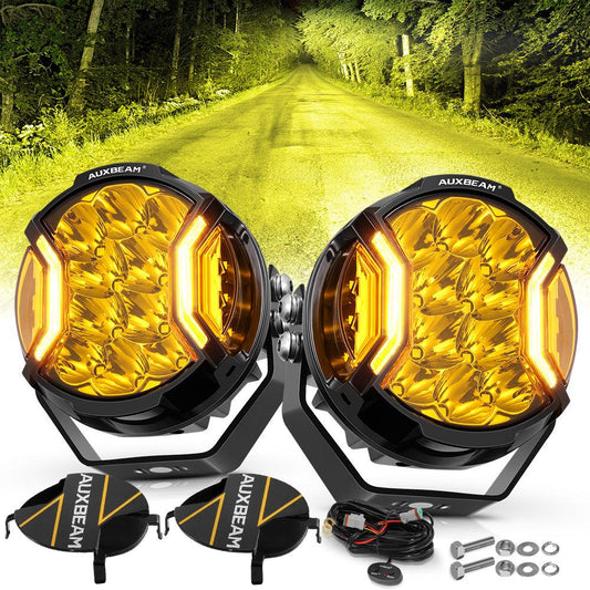 V-ULTRA Series | 5 Inch 172W LED Side Shooter Amber Pod Lights with Amber DRL