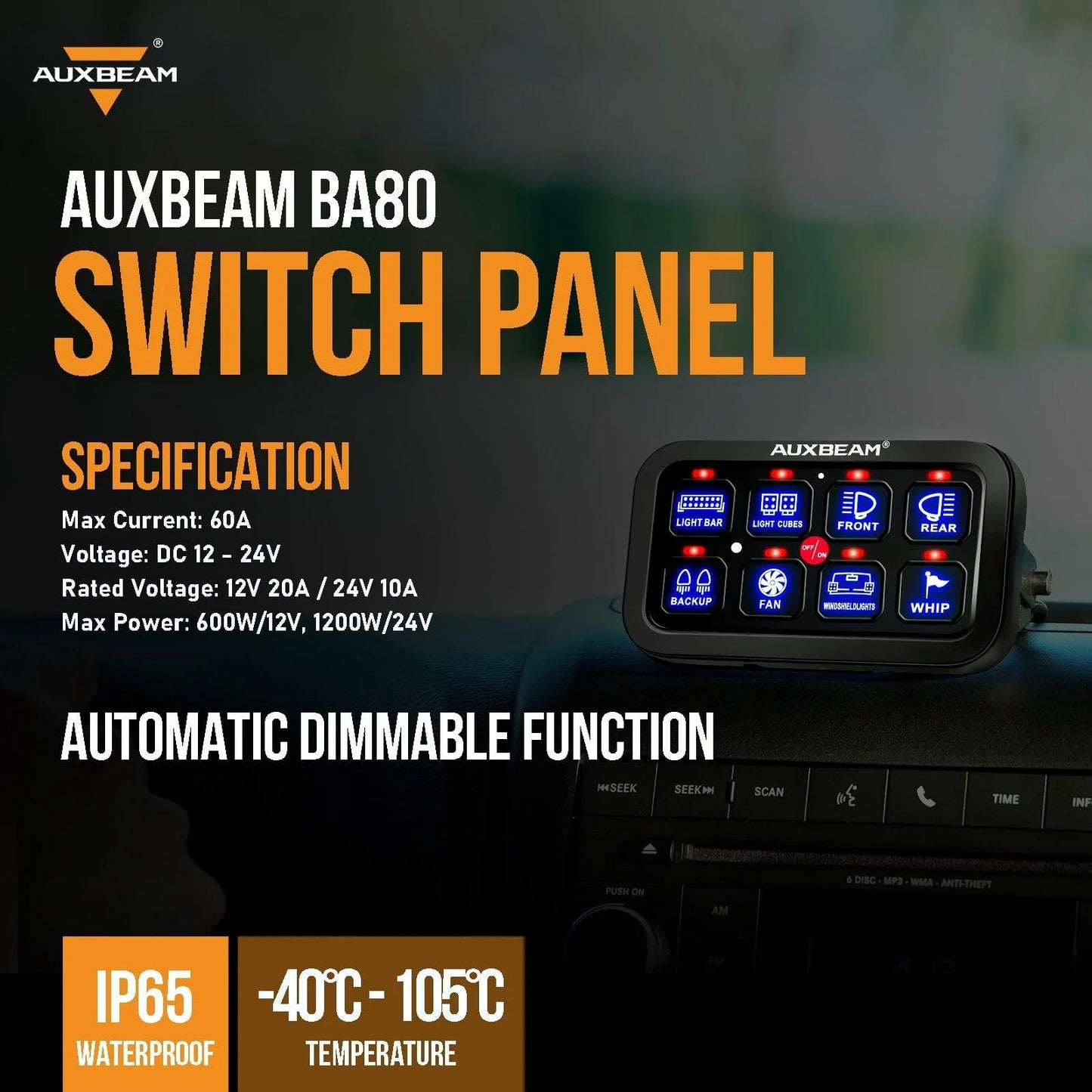 Single Series 6/8 Gang Switch Panel (Accessory Controller)